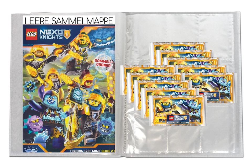 LEGO Nexo Knights 2 - Leere Sammelmappe + 10 Booster - Deutsch - Bild 1 von 1