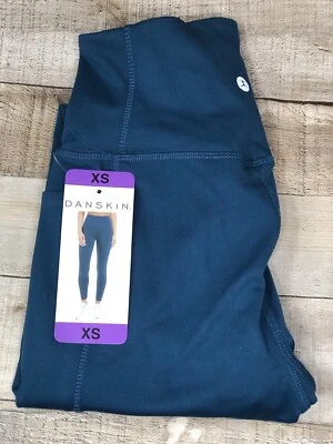 Leggings femininas Danskin cintura alta ligada 7/8 cor mar tempestuoso tamanho XS - Imagem 1 de 4