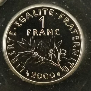 1 FRANC SEMEUSE 2000 BU SCELLEE ET ISSUE DU COFFRET / UNC FRANCE - Picture 1 of 2