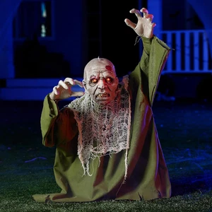 Halloween Animatronic Zombie | Decorazione da Esterno con Occhi Illuminati - Foto 1 di 7