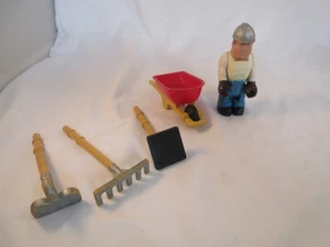 Vintage Fisher-Price Husky Helper Construction Crew parts & figure #317 - Picture 1 of 2