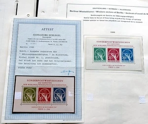 BERLIN 1948/75 Kompl. ungestempelte Sammlung Block 1 Attest Schlegel Hoher Wert - Bild 1 von 24