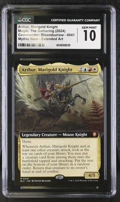 ARTHUR, MARIGOLD KNIGHT Bloomburrow Extended Art Mythic CGC 10 MTG - Image 1 of 2