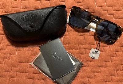 Nuevo Persol Elio PO333s Marrón Tortuga Azul Degradado Hecho a Mano en Italia Foto 1 de 4