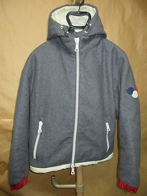 Moncler ARMENTIERES Triple Logo Wool Hood puffer Jacket Gray 0 - Image 1 of 4