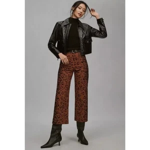 Pantalones Cortos Anthropologie Maeve the Colette Pierna Ancha Leopardo 29 - Imagen 1 de 7