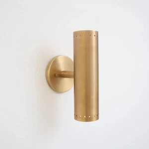 Handcrafted Raw Brass Wall Lamp / Sconce Light Fixture Decor Your Space - Picture 1 of 8