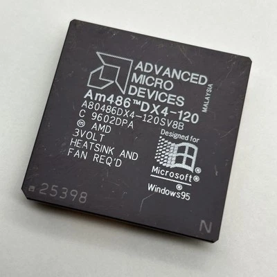 Rare AMD 486 DX4 120 MHz Socket 3 CPU A80486DX4-120 Advanced Micro 120SV8B - Image 1 of 4