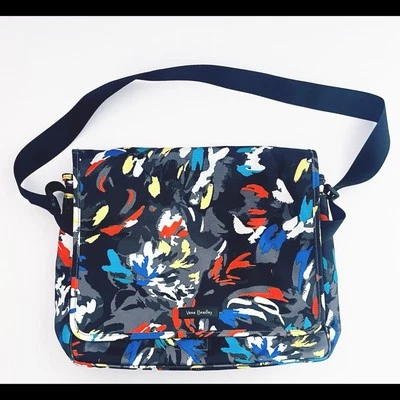 Vera Bradley Lighten Up Nylon Messenger/Crossbody Shoulder Bag Splash Floral NWT - Image 1 of 4