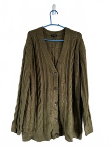 Mens talbots cable knit cardigan jumper wool blend medium (863) - Picture 1 of 14