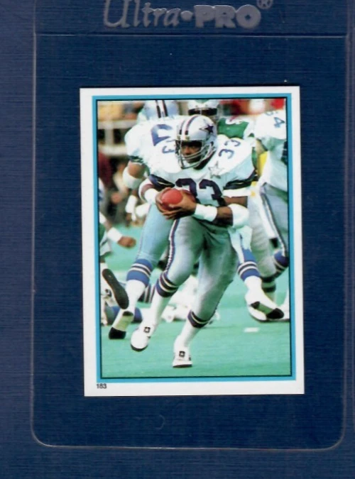 Adesivo 1985 Topps Tony Dorsett "Coming Soon" Dallas Cowboys #183 - Imagem 1 de 1