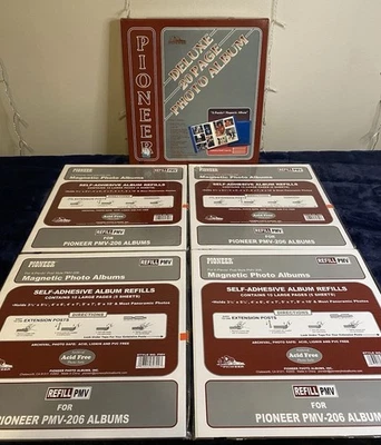 Álbum de fotos Pioneer Deluxe blanco Xpando álbum magnético PMV-206 con 4 paquetes de recarga Foto 1 de 4