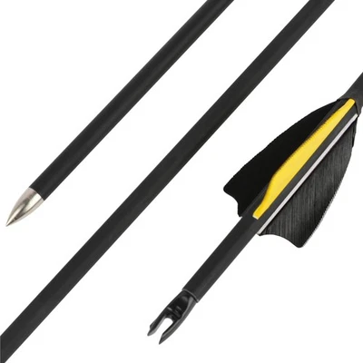 31" Carbon Arrows SP1000 Archery Feather Recurve Bow Hunting Practice Shooting - Image 1 of 4