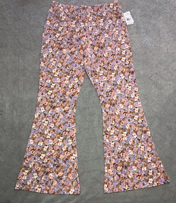 NUEVO Billabong Talla XL Colgar Suelto Rosa Floral Boho Acampanado Leggings X-Grande Foto 1 de 4