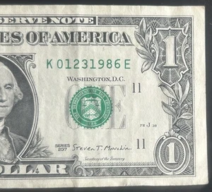$1 Fancy Birthday/Anniversary Note January 23rd, 1986 (1/23/1986) (K01231986E) - Picture 1 of 6