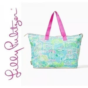 Lilly Pulitzer Getaway Packable Tote Bag, "Lilly Loves Philly", New With Tag. - Picture 1 of 5