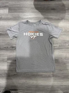 Virginia Tech Hokies T-Shirt Youth Size XL 16-18 Short Sleeve Gray - Picture 1 of 4