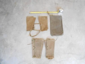 SET ORIGINAL WW1  / WW2 US MILITARY UNIFORM TROUSER LEGGINGS SOFT / HARD LOT - Picture 1 of 7