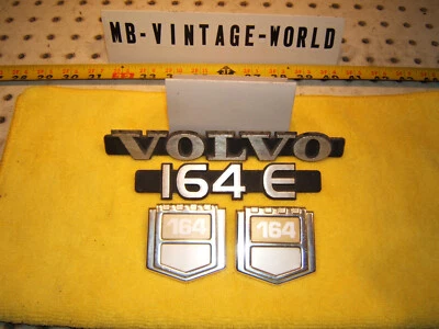 OEM Volvo 1975 164E sedan Fenders sides rear trunk metal OEM 1 set of 4 Emblems - image 1 of 4
