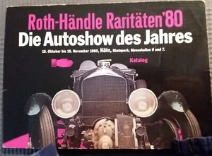 Die Auto-Show - Roth-Händle Raritäten 1980 Katalog von der Messe in Köln - - Bild 1 von 4