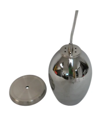 Mini colgante de luz única de 5" Villiska Alk Lighting 10930/1 - níquel satinado Foto 1 de 2