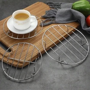 Thick Stainless Steel Steam Rack Round Steamer Stand Grill Rack Kitchen Tool UK - Picture 1 of 8