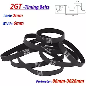 Cinture di temporizzazione 2GT gomma ad anello chiuso stampanti 3D CNC larghezza cintura sincrona 6 mm - Foto 1 di 6