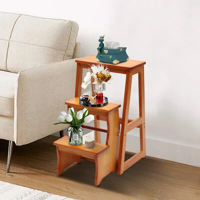 3-Step Folding Library Ladder Chair,  Portable Multifunctional Step Stool - Image 1 of 4