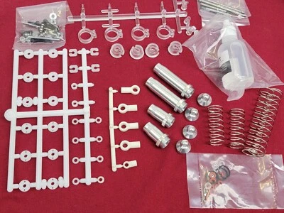 Team Associated RC10CC Classic Clear Complete Shock Set Front Rear RC10 Shocks - Image 1 of 4