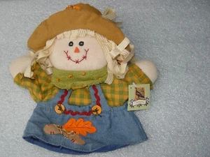 NUEVO Marioneta de Mano Espantapájaros Niña Fieltro Paño Otoño Acción de Gracias Cuenta Cuentos Lindo - Imagen 1 de 4