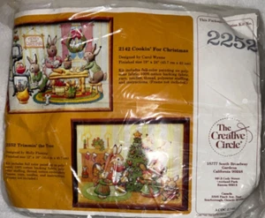 Creative Circle #2252 “Trimmin’ The Tree” Quilted Bunny Picture Kit READ N1 - Picture 1 of 3