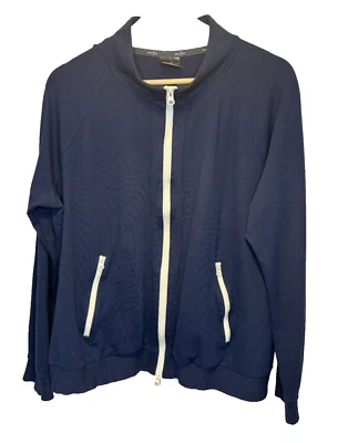 Belyn Key Women’s Navy Blue Full Zip Jacket Size XL Zipper Pockets Golf Outdoor - Image 1 of 4