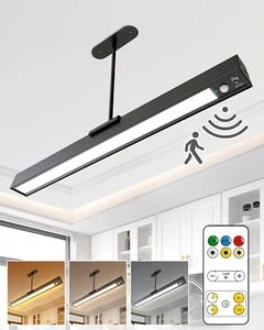 Rechargeable Motion Sensor Ceiling Light, Full Metal Pendant Lights, Battery Ope - Picture 1 of 7