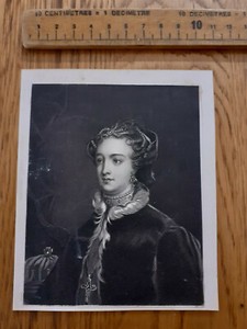 Mary Queen of Scots photo print mounted on card 1860 possibly G.W.Wilson