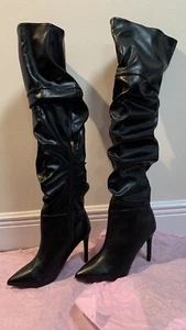 Women's Stiletto Heeled Boots, Comfy Pointed Toe Side Zipper Size 10 New In Box - Bild 1 von 16
