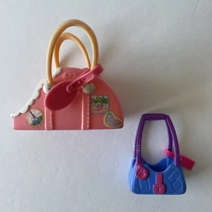 Littlest Pet Shop LPS - Lot of 2 Carrying Cases Bags - Pink and Blue - Picture 1 of 2