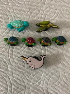 TURTLE JIBBITZ TURTLE SHOE CHARM SEA TURTLE JIBBITZ FITS CROCS NARWHAL JIBBITZ - Picture 1 of 8