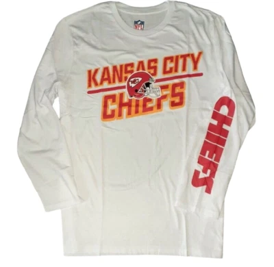 Kansas City Chiefs KC G-III Brand Mens Long Sleeve T-Shirt M White Red Gold NEW