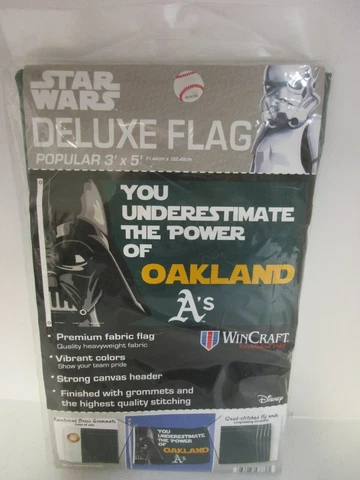 Oakland A's Athletics MLB Baseball Flag 3x5 ft DISNEY STAR WARS Darth Vader NEW Cover