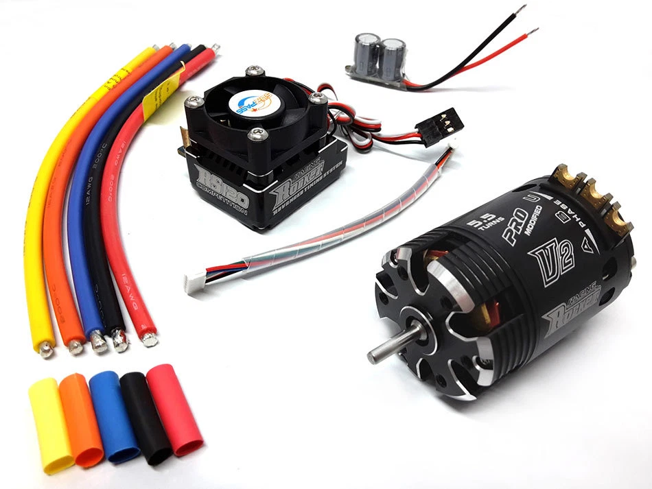 COMBO ROCKET BRUSHLESS SENSORI MOTORE 540 5.5T + REGOLATORE 120A TURBO MODIFIED - Immagine 1 di 1