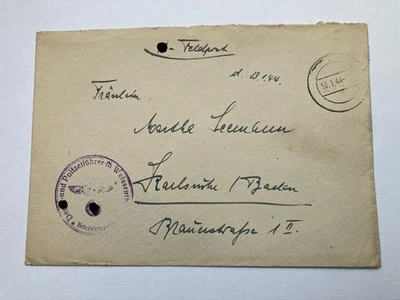 SS Feldpost, SS- und Polizeiführer Weissruthenien, Minsk, 10.1.44 - Bild 1 von 2