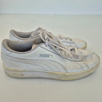 Zapatillas informales de cuero blancas para mujer PUMA Smash V2 Trainers 4 - Imagen 1 de 4