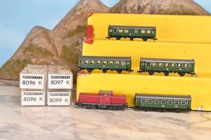 Fleischmann Spur N Br. V100 1008 Diesellok mit 4 Wagen DB 5-tlg - DIGITAL (D293) - Bild 1 von 7