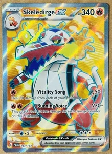 POKÉMON PALDEA EVOLVED SKELEDIRGE EX FULL ART ULTRA RARA HOLO 233/193 QUASI NUOVA+ - Foto 1 di 2