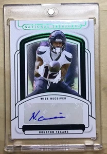 🔥2024 National Treasures Nico Collins Signatures Emerald Green SSP #’d 5/5 Auto - Bild 1 von 2