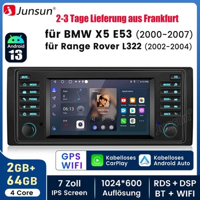 Android13 Carplay Für BMW 5er E39 X5 E53 7er E38 7"Autoradio GPS Navi RDS BT DAB - Bild 1 von 4