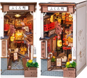 Book Nook Japan Sakura Wine Alley, Booknook Diorama Casa Delle Bambole in Legno, - Foto 1 di 12