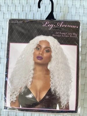 Leg Avenue Long Curly Wig White 29” #A2858 NIP Costumes Cosplay  - Image 1 of 4