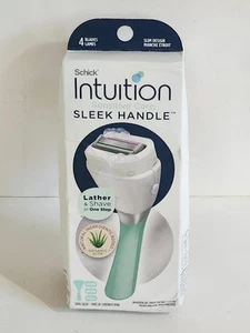 Schick Intuition Sensitive Care Razor + 3 Cartridges Sleek Handle 4 Blade,Read - Picture 1 of 6