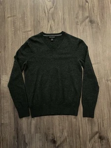 Banana Republic Maglione Uomo Extra Fine Merino Scollo V Pullover Piccolo Verde - Foto 1 di 6